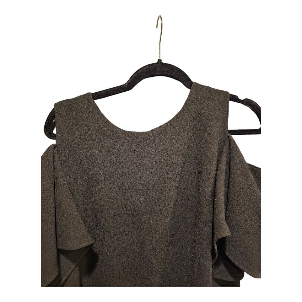 ASOS Black Cold Shoulder Top - Size 14‎ - Picture 3 of 7